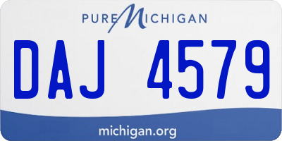 MI license plate DAJ4579