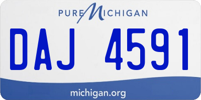 MI license plate DAJ4591