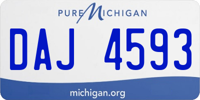 MI license plate DAJ4593