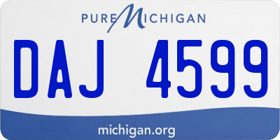 MI license plate DAJ4599