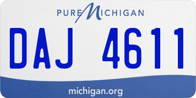 MI license plate DAJ4611