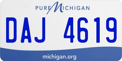 MI license plate DAJ4619