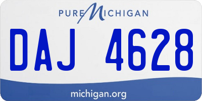 MI license plate DAJ4628