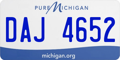 MI license plate DAJ4652
