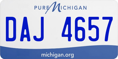 MI license plate DAJ4657