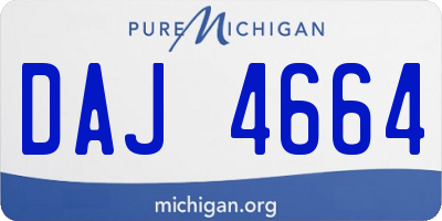 MI license plate DAJ4664