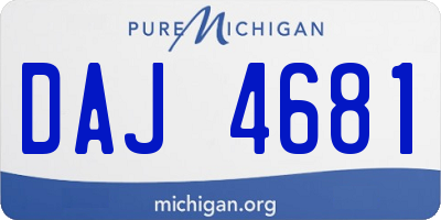 MI license plate DAJ4681