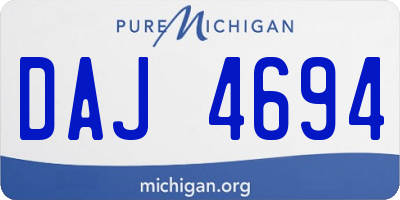 MI license plate DAJ4694