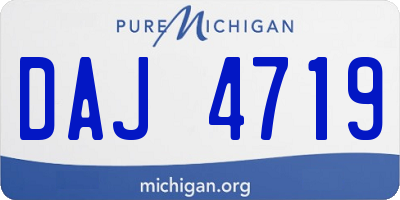 MI license plate DAJ4719