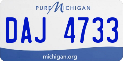 MI license plate DAJ4733