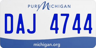 MI license plate DAJ4744