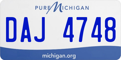 MI license plate DAJ4748