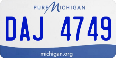 MI license plate DAJ4749