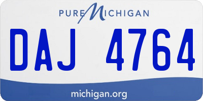 MI license plate DAJ4764