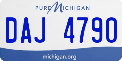 MI license plate DAJ4790