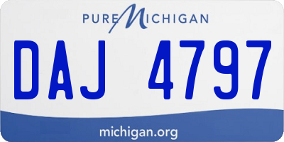 MI license plate DAJ4797