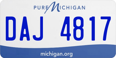 MI license plate DAJ4817