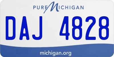 MI license plate DAJ4828