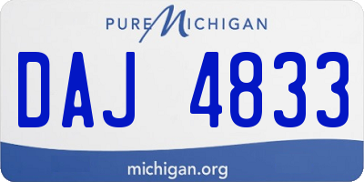 MI license plate DAJ4833
