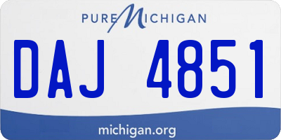 MI license plate DAJ4851