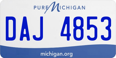 MI license plate DAJ4853