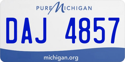 MI license plate DAJ4857