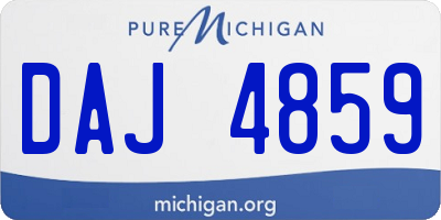 MI license plate DAJ4859