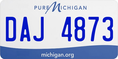 MI license plate DAJ4873