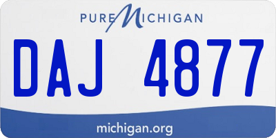 MI license plate DAJ4877