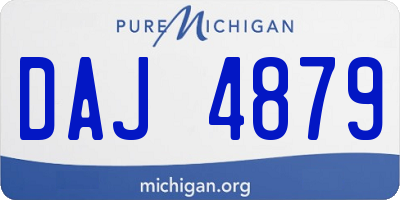 MI license plate DAJ4879