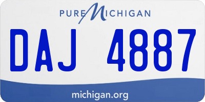 MI license plate DAJ4887