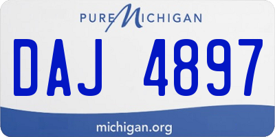 MI license plate DAJ4897