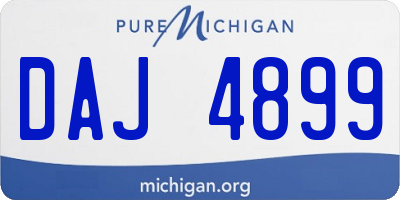 MI license plate DAJ4899