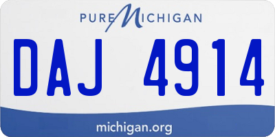 MI license plate DAJ4914