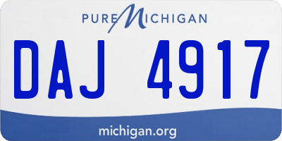 MI license plate DAJ4917