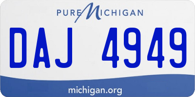 MI license plate DAJ4949