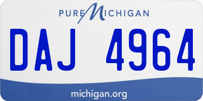 MI license plate DAJ4964