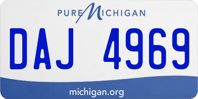 MI license plate DAJ4969