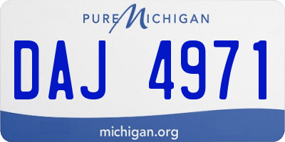MI license plate DAJ4971