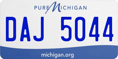 MI license plate DAJ5044