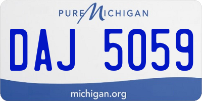 MI license plate DAJ5059