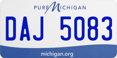 MI license plate DAJ5083