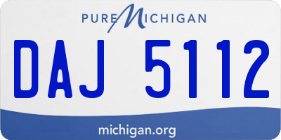 MI license plate DAJ5112