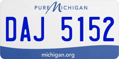 MI license plate DAJ5152