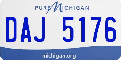 MI license plate DAJ5176