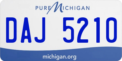 MI license plate DAJ5210