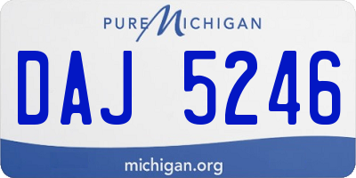 MI license plate DAJ5246