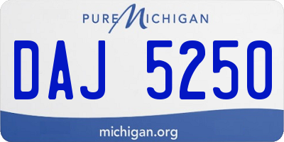 MI license plate DAJ5250