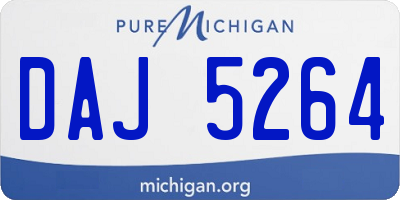 MI license plate DAJ5264