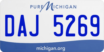 MI license plate DAJ5269